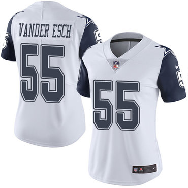 Women's Dallas Cowboys #55 Leighton Vander Esch Navy/White Vapor Untouchable Limited Stitched Jersey(Run Small) Women's Dallas Cowboys #55 Leighton Vander Esch Navy/White Vapor Untouchable Limited Stitched Jersey(Run Small)